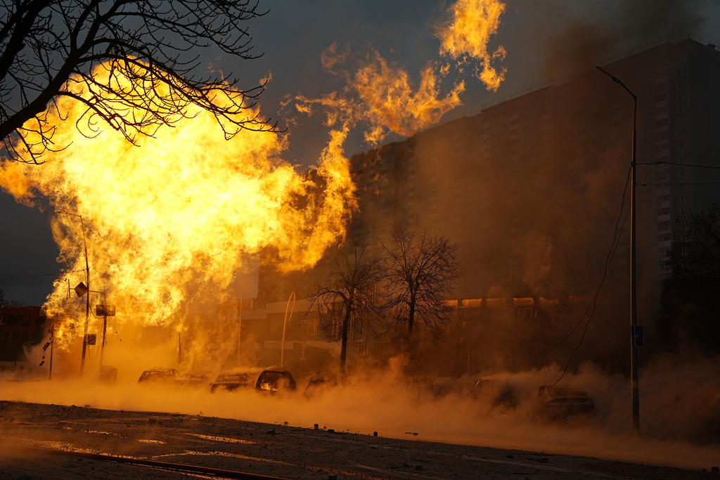 Russian missiles hit Ukrainian cities, killing 5 and injuring more than 100, Kyiv officials say
