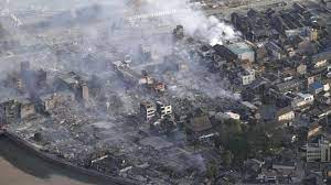 Powerful earthquakes leave at least 57 dead, destroy buildings along Japan's western coast