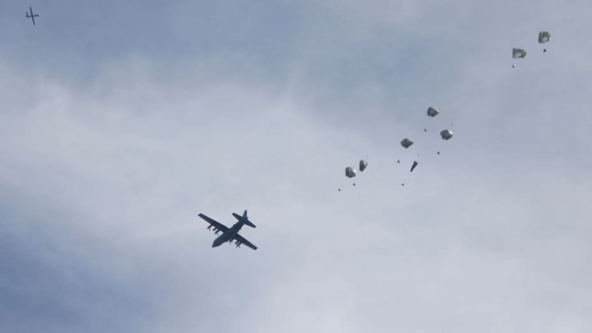 US military aircraft airdrop thousands of meals into Gaza in emergency humanitarian aid operation
