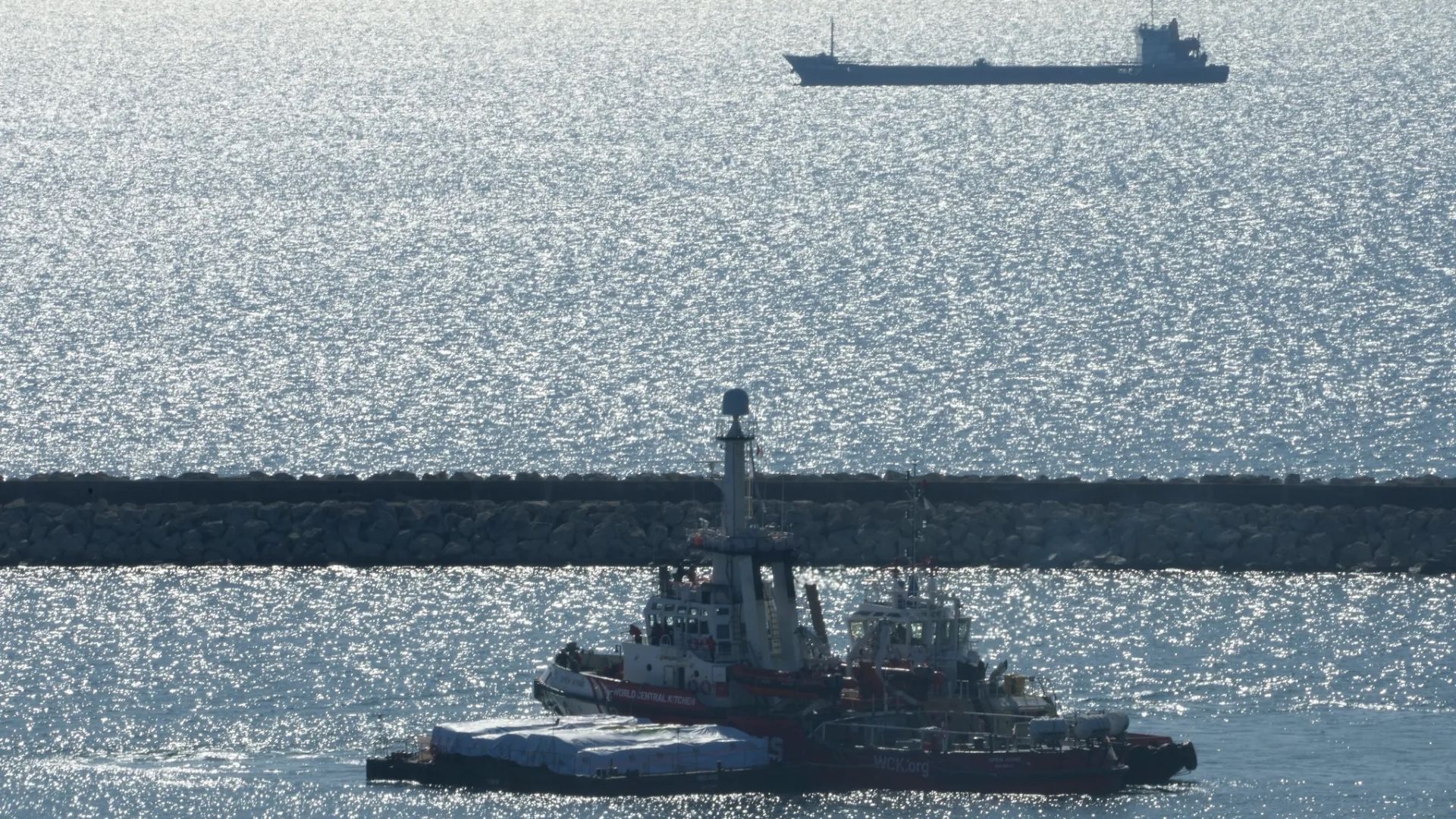 Aid ship sets sail to Gaza where hundreds of thousands face starvation 5 months into war 
