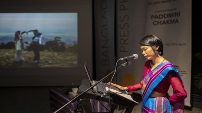 Paddmini Chakma, explores existence and visibility of indigenous communities in a Drik event