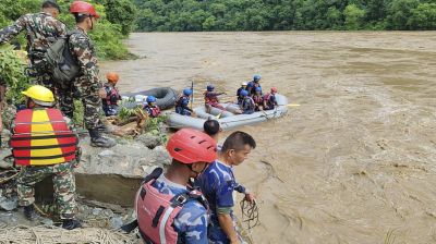 2 buses carrying at least 60 people swept into a river by landslide in Nepal