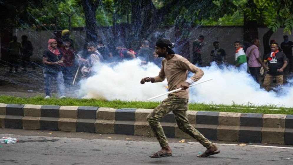 Indian police fire tear gas and water cannons at rally against rape and killing of trainee doctor