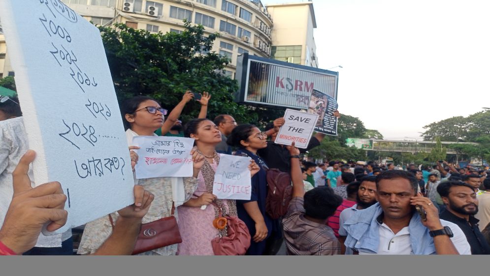 Hindus stage rally at Shahbagh protesting mindless attacks on their community