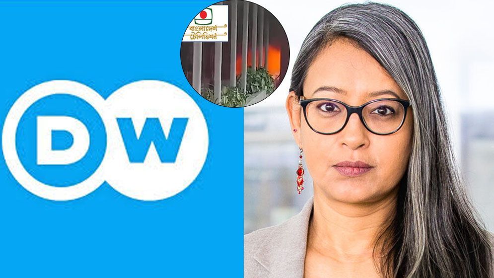 The claim of a third party being involved in the fire at the BTV building is Debarati Guha's personal opinion, not that of Deutsche Welle.