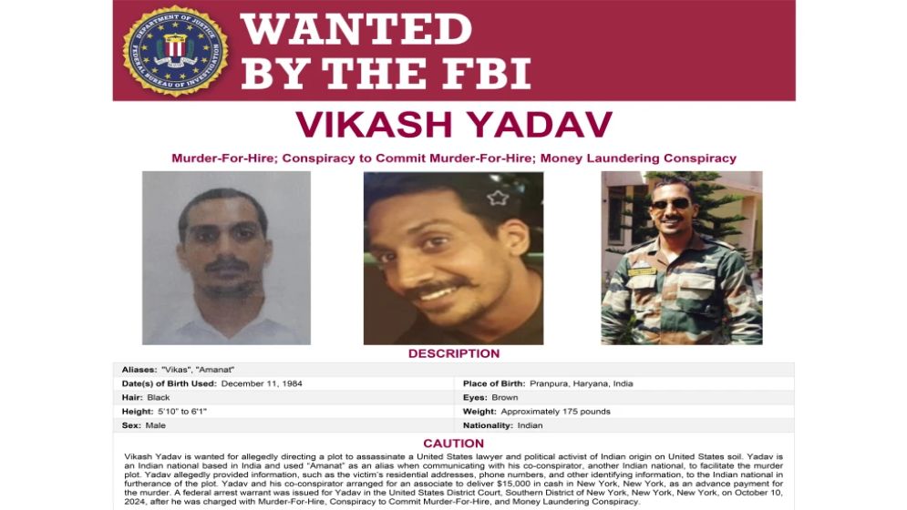 Indian government employee charged in foiled murder-for-hire plot in New York City