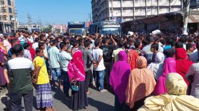 RMG workers block Dhaka-M’sing highway demand dues