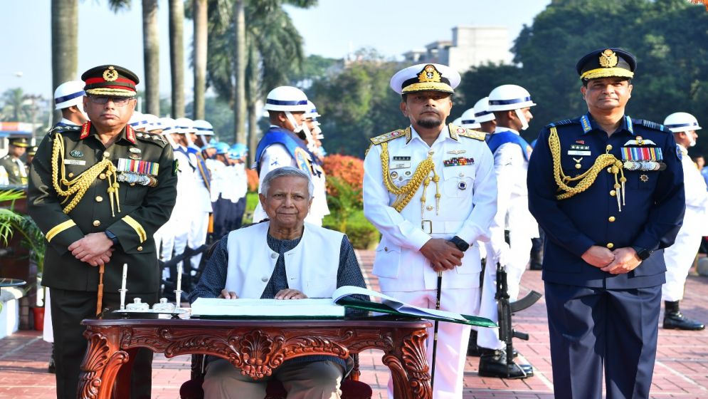 Armed Forces Day: Chief Adviser Yunus pays tribute at Shikha Anirban