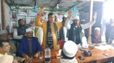 Jamaat’s Hindu candidate draws buzz with “Hare Krishna Hari Bol, Daripalla Taine Tol” slogan