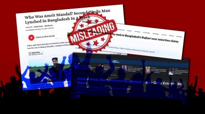 Bangladesh killing miscast as communal violence. Police cite criminal extortion dispute